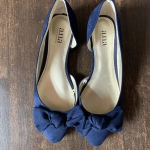 Navy blue Ana flats.